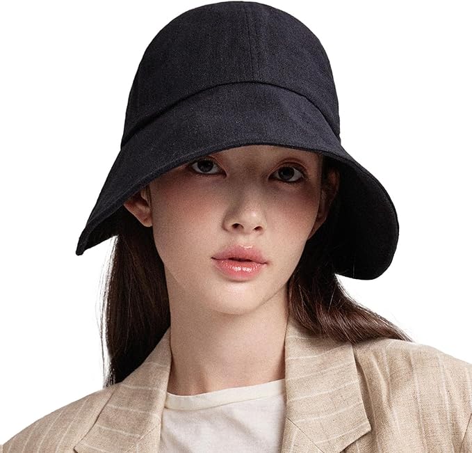 Linen Victorian Bonnet Hat Sun Cap, Foldable Summer Visor | New Katy