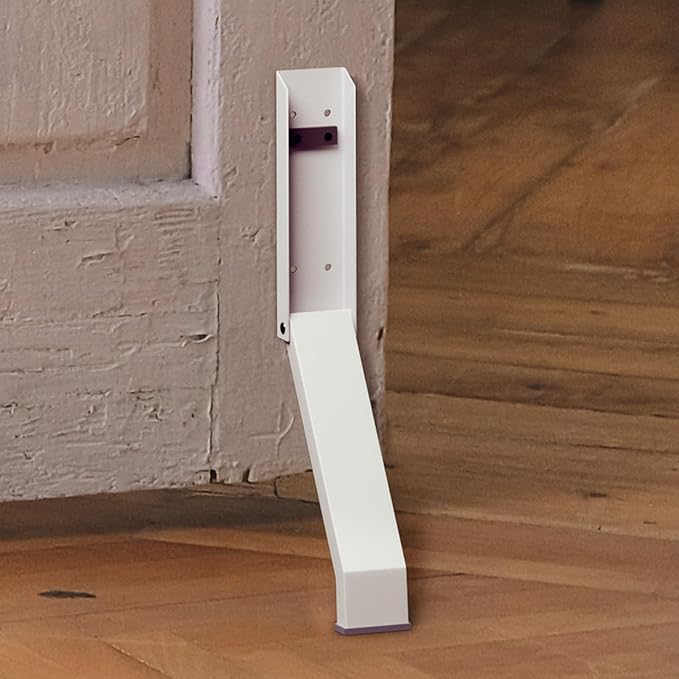 Door Stopper, Door Holder, No Drilling Door Stoppers, Easy Pedal Kick Down Door Stop(White x 1 Pack)