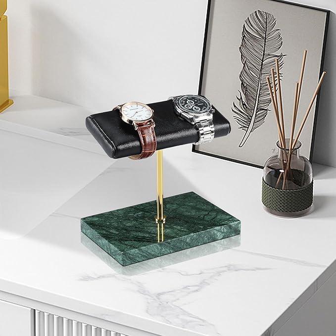 LYS&LYX Watch stand watch display stand watch holder watch Handcrafted watch holder (2--green/glod/black)