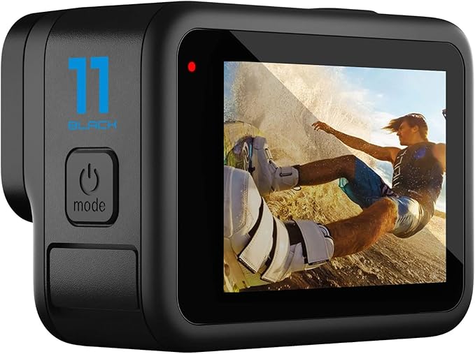 GoPro HERO11 (Hero 11) Black - Waterproof Action Camera with 5.3K Video, 27MP Photos, 1/1.9" Sensor, Live Streaming, Webcam, Stabilization + 64GB Card, 50 Piece Accessory Kit and 2 Extra Batteries