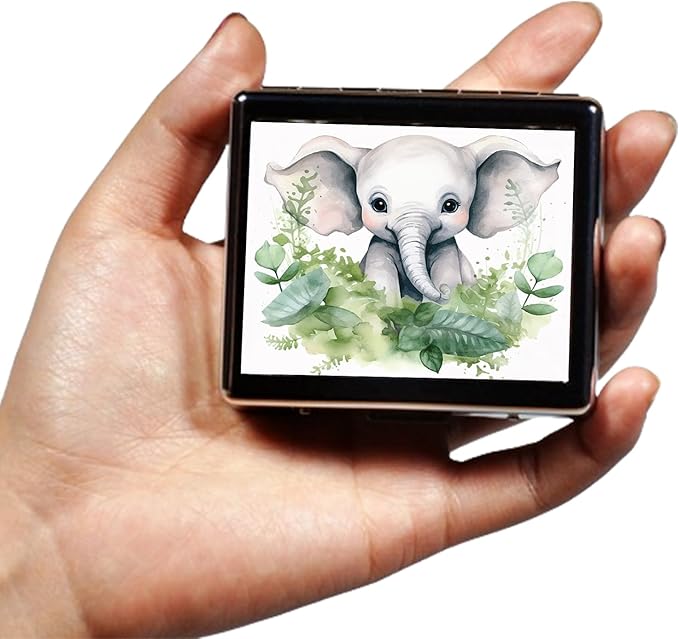 Silver Vintage Pill Box 7 Day Metal Pill Box with Mirror and 8 Compartments Cute Travel Pill Organizer for Purse (Elephant Baby)