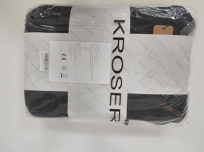 KROSER Laptop Backpack Large Computer Backpack Fits up to 17.3 Inch Laptop with USB Charging Port Water-Repellent Travel Backpack Casual Daypack for Business/College/Women/Men-Charcoal Black