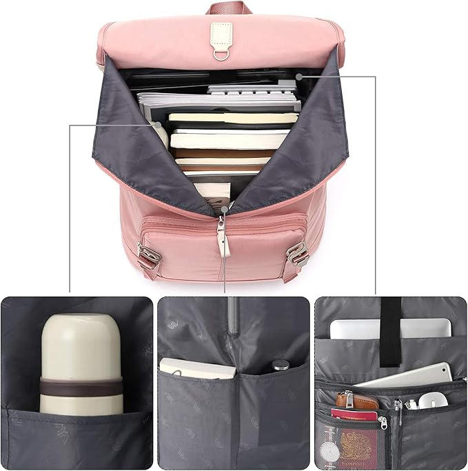 Women Backpack Schoolbag for Teen Girls,College Student Bookbag for 17 Inch Laptop,Work Gym Computer Bags with USB Charging Port