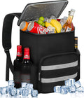 Cooler Backpack - 54 Cans Insulated Leak Proof Cooler Bag for Men & Women, Portable Picnic Camping Beach Hiking BBQ Lunch Backpack for Men and Women -Black