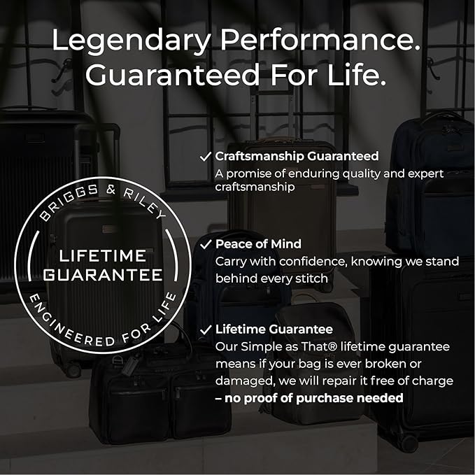 Briggs & Riley Domestic 22" Carry On Expandable Spinner - Luggage for Travel, Suitcases with Wheels, Softside Rolling Bag for Men & Women - ZDX Collection, Hunter