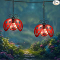 2 Pack Lady Bug Solar Outdoor Hanging Lantern Creative Small Sculpture Lights Durable Waterproof Lamp Suitable for Festivals Garden Decor Birthday Gifts for Grandma Mom Women Girl