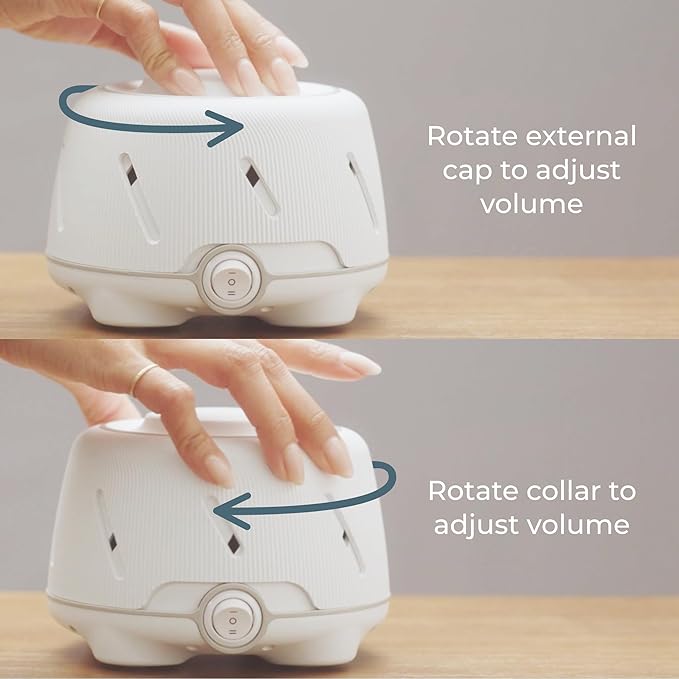 Yogasleep Dohm (White/Gray) & Travel Case (2 Piece Set) The Original White Noise Machine with Natural Sound from a Real Fan, Sleep Aid & Noise Cancelling For Adults & Baby, Office Privacy & Meditation