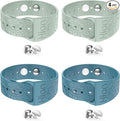 Hion Motion Sickness Bracelets Sea Sickness Wristbands for Motion Sickness/Morning Sickness/Pregnancy Nausea Anti Nausea Wristband Acupressure Nausea Bands Motion Sickness Bands（2Pairs-Bule+Beryl）