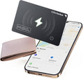 Ultra-Thin Air Tag Wallet Tracker Card 0.07in IP68 Waterproof Bluetooth Tracker for Wallets, Passport, Work with Apple Find My, Wireless Charging, Anti-Loss Card Locator [Apple MFi Certified] iOS Only