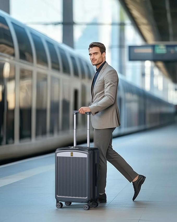 MGB Carry on Luggage 22 X 14 X 9 Airline Approved Suitcase with Wheels,20 Inch Travel Suitcase Lightweight with Spinner wheels And Hard Luggage Airline Approved with TSA Lock Carry on