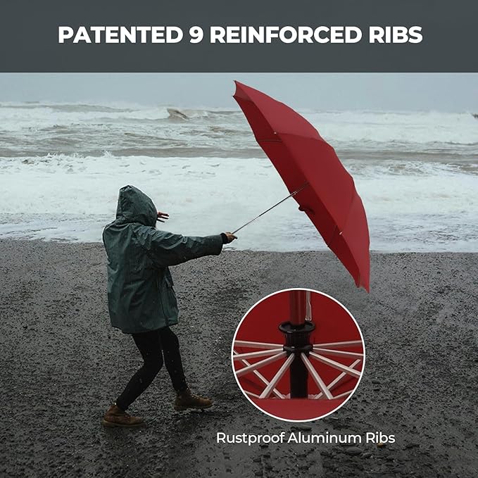 Compact Inverted Travel Umbrella, Automatic Open Close, 9-Rib 46 Inch Windproof Umbrella, Waterproof UPF 50+, Portable Umbrellas for Men, Women, Travel, and Daily Use