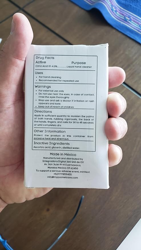 POCKET CARE | 2 Pack Unscented Hand Moisturizing cleanser Spray .50 Fl OZ each bottle - natural moisturizing | Organic | Travel Size - Travel Accessories