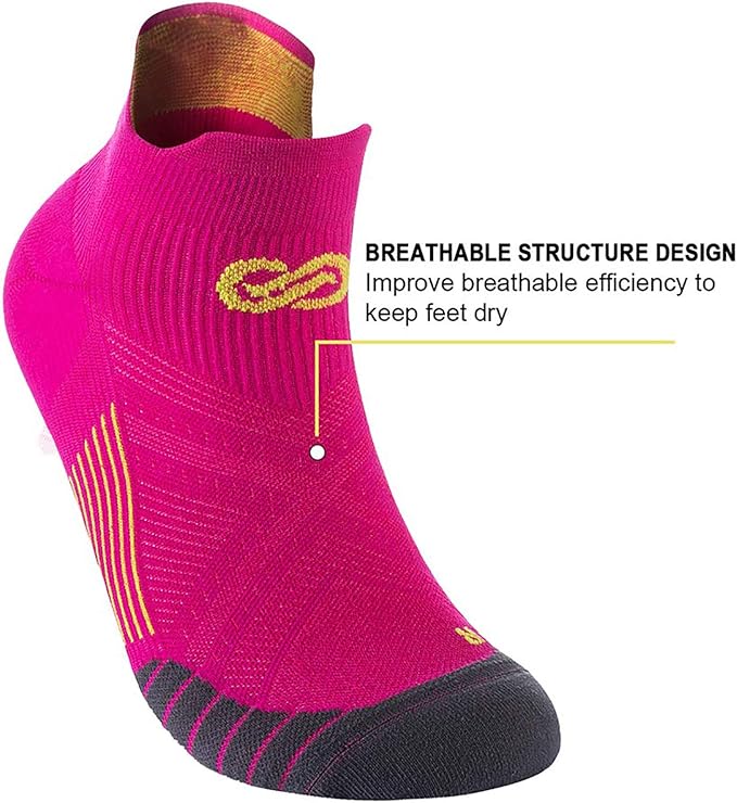 PAPLUS Ankle Compression Sock for Men and Women 2/4/6 Pairs, Low Cut Compression Running Sock with Ankle Support