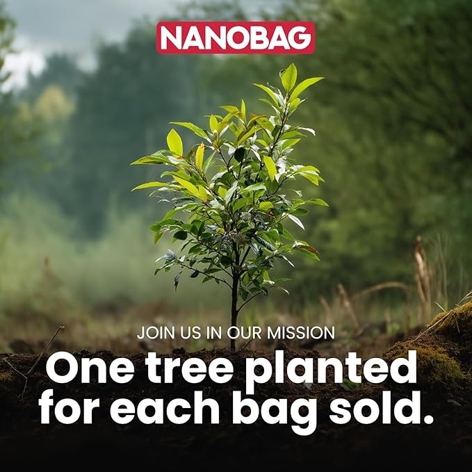 Nanobag Ultra-Lightweight Foldable Tote for Women & Men, Reusable Grocery & Travel Bag, Packable Collapsible Compact Market Essential (Standard Gray)