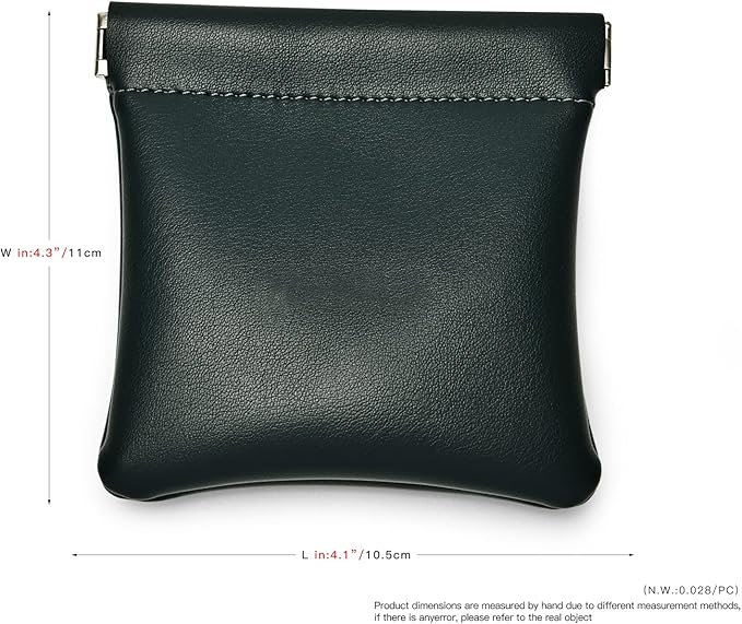 PU Leather Jewelry Travel Bag Leather Jewelry Pouch Christmas,Wedding Party Favor Gift Bag (L, Dark Green)