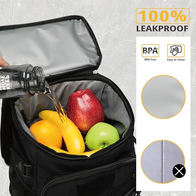 Tactical Backpack Cooler, 25L Cooler Backpack Insulated Leak-Proof, Heavy Duty Large Lunch Backpack, Waterproof Ice Chest Backpack for Men Women Adults Work Daytrip Camping Beach Hiking Accessories