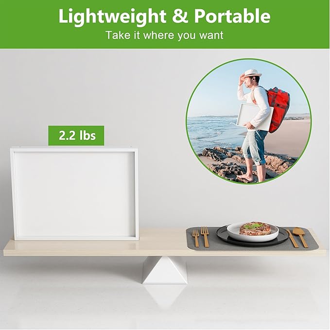 Bed Tray Table with Folding Legs,Bamboo Breakfast in Bed for TV Table,Tray,Eating,Snack Tray,Laptop Computer (White, Large)