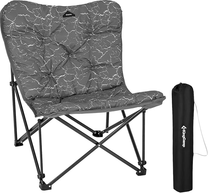 KingCamp Butterfly Chair Oversized XL Saucer Chair for Adults Padded Folding Comfy Camping Chairs for Teens Kids 300lbs Heavy Duty with High Back for Bedroom Living Room Dorm Rooms Outdoor Patio Lawn