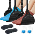 2 Pack Foot Hammock for Plane Travel, Portable Airplane Foot Rest Leg Hammock for Airplane Travel, Adjustable Plane Footrest Foot Sling for Long Flight