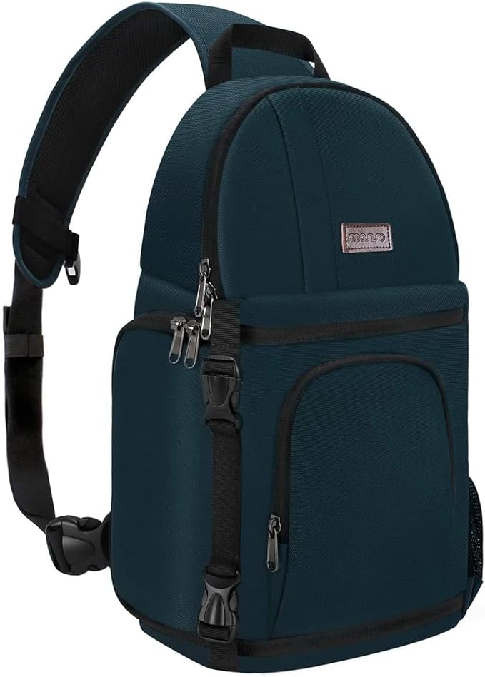 MOSISO Camera Sling Bag, DSLR/SLR/Mirrorless Camera Backpack Case Shockproof Photography Backpack with Tripod Holder & Removable Modular Inserts Compatible with Canon/Nikon/Sony/Fuji