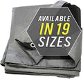 Tarp Cover 8X10 Silver/Black 2-Pack Thick Material, Waterproof, Great for Tarpaulin Canopy Tent, Boat, RV Or Pool Cover!