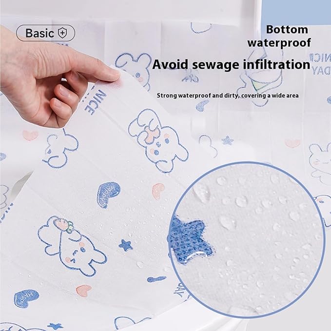 Disposable toilet seat cover,30 pieces of oversized waterproof toilet seat paper, suitable for children and adults, potty training, travel, public toilets, aircraft
