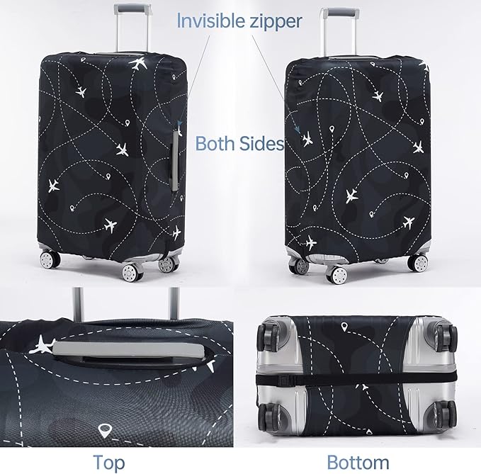 Travelkin Luggage Covers With Tag For Suitcases Tsa Approved,Suitcase Covers Protector Fit 18-32 Inch Luggage,L
