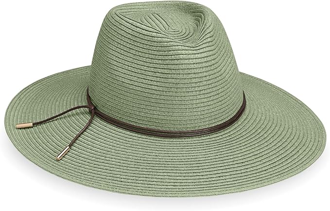 Wallaroo Hat Company Women’s Monetecito Fedora – UPF 50+ UV Protection, Wide Brim, Medium Size, Packable, Adjustable Sun Hat