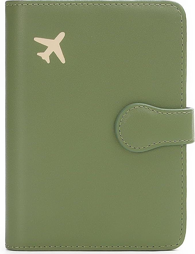 ZOPPEN Passport Holder for Travel, Passport Wallet Case, Rfid Travel Wallet Womens, Card Holder Wallet Travel Document Holder, Green