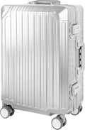 X2 All Aluminum Luggage Suitcase 3 Sizes (20",26",29") TSA Lock Carry On Silver (20" Carry On)