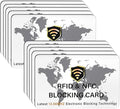 SaiTech IT 10 Pack RFID Blocking Card NFC Contactless Debit/Credit Card ATM Passport Protector ideal for Men & women slim with World map design perfectly fit in wallet(White)