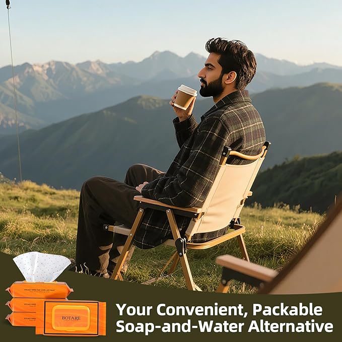 Dish Wipes Extra Thick - 96 Count Biodegradable Camp Kitchen Wipes | A Soap-and-Water Alternative Kitchen Cleaning Handy Wipes for Kitchen Each piece is 7.1"X8.9"