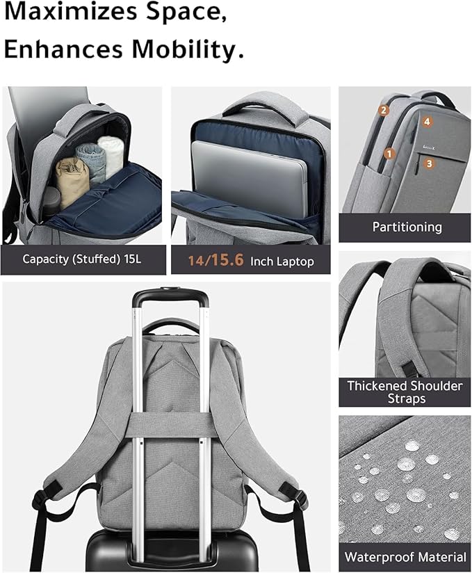 LUGGEX All Aluminum Carry On Luggage with Wheels - Zipperless Hardshell Suitcase with TSA Lock (Matte Silver, 2-Piece (20/Backpack))