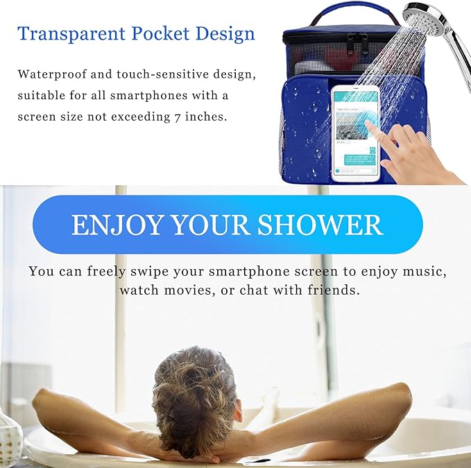 Mesh Shower Caddy,Portable HangingTravel Toiletry Bag Dorm Room Essentials for College Students Girls,Large Makeup Organizer for Full-Sized Toiletries,Travel Essentials for Women Girls Camping Beach