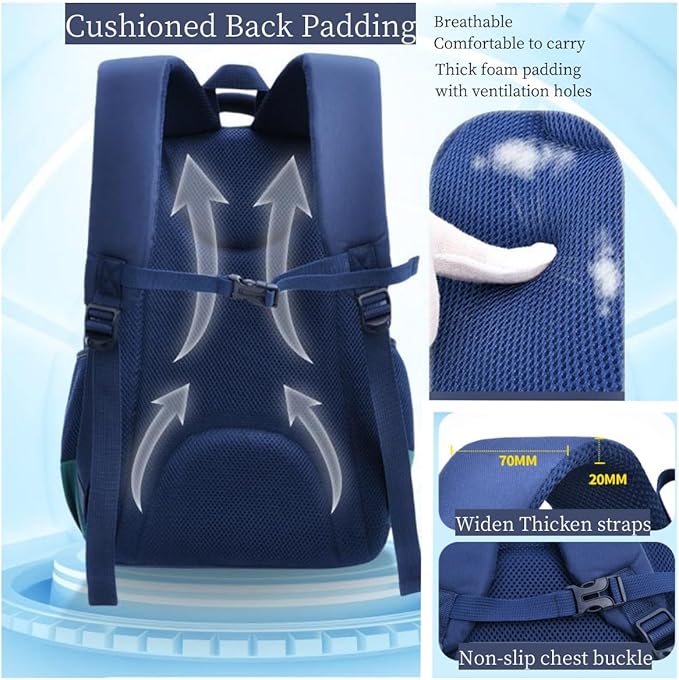 Astronaut-space Backpack for Boys-Girls Elementary Middle School Backpack Book Bags for Girls Kids Lightweight Back Pack Red