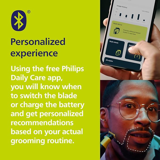 Philips Norelco OneBlade 360 with Connectivity Face & Body Hybrid Electric Trimmer & Shaver, QP4631/90 + Philips Norelco Genuine OneBlade 360 Blade Replacement Blades, 2 Count, QP420/80