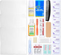 MFASCO Hygiene Kit Homeless Care Pack Disposable - Complete Toiletry Travel Size Essentials for Men & Women - Toiletries Kit - Includes Bandaids, Antiseptic Ointment, Lip Balm - Assembled in The USA