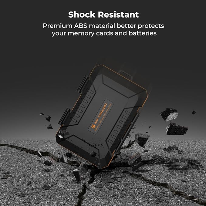 K&F Concept Memory Card Case - 25 Slot Carrying Case for SD, CF, CFexpress, Micro SD, Nano SIM & Micro SIM Cards