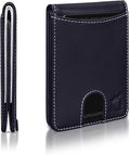 Kingly Cash Pocket Slim Wallet for Men - RFID Blocking Leather Card Holder - Minimalist Men’s Wallet for Front Pockets - Holds 1-15 Cards & Cash - Durable Italian Leather Wallets