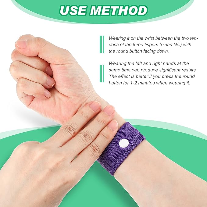 Zhanmai 12 Pairs Motion Sickness Bracelet for Kids Adults Nausea Wristbands Colorful Nausea Relief Bands for Car Sickness Pregnancy Ride Sea Flying Travel