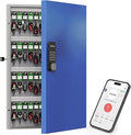 WeHere 96 Key Lock Box Wall Mount, APP Bluetooth/OTP/Wi-Fi Remote/Fixed Code/Key Unlock, Smart Key Cabinet Organizer Holder Box, Key Management Directory for Apartment, Hotel, Office, House