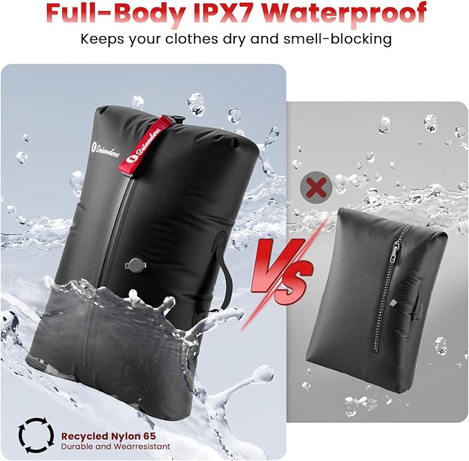 Vacuum Bags for Travel Luggage (2PCS + Wireless Pump), Vacuum Clothing Compression Bag with Adjustable Shoulder Strap, 50.6L Large Capacity, IP67 Waterproof, Reusable for Carry-on Luggage & Backpack