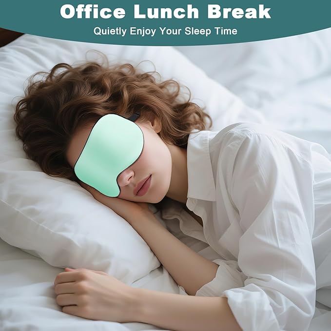 Sleep Mask, Real Natural Pure Silk Eye Masks with Adjustable Strap for Sleeping, Mulberry Silk Eye Sleep Shade Cover, Block Light Reduces Puffy Eyes Traveling Gifts