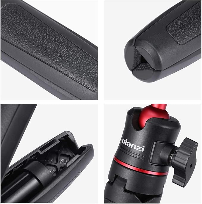 ULANZI MT-08 Extension Pole Tripod, Mini Selfie Stick Tripod Stand Handle Grip for Osmo Pocket3 Webcam iPhone 11 Pro Max Smartphone Canon G7X Mark III Sony ZV-1 RX100 VII A6400 A6600 Cameras Vlogging