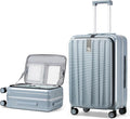 Hanke 26 Inch Large Checked Luggage PC Hard Shell Luggage Top Opening Travel Luggage Suitcases with Wheels for Woman Men.(Grey)