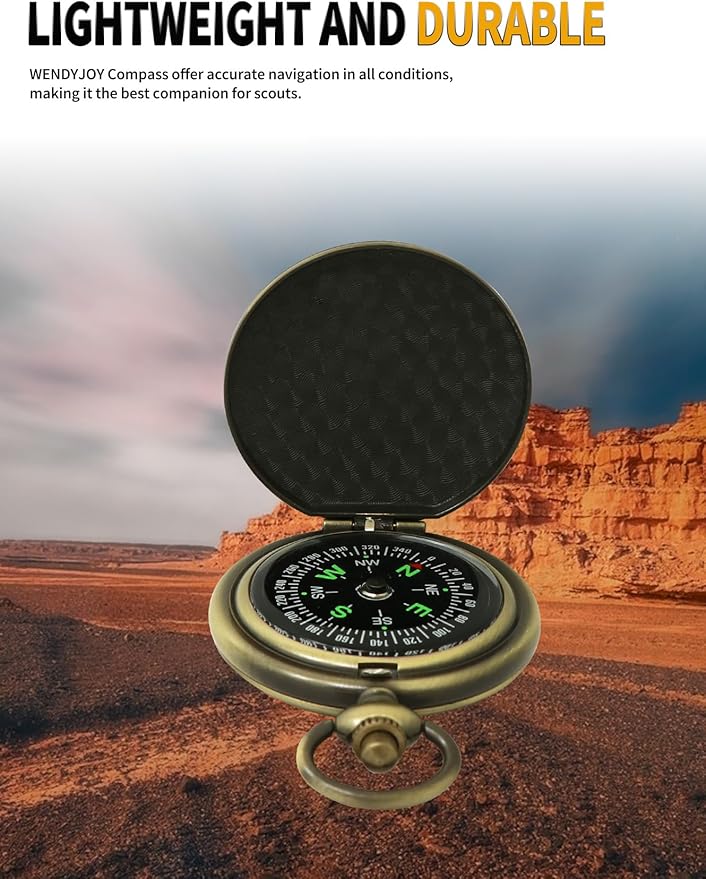 Black Pocket Waterproof Compass Toy Camping Survival Compasses Glow in The Dark Military Survival Gearfor for Hiking, Camping,Backpacking, Outdoor Activities - Best Survival Gifts Pack（Style B）