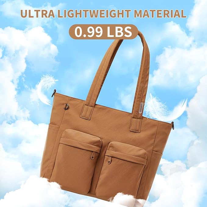 aji Tote Bag for women work, Water-Resistant Tote Bag with Multi Pockets,for Work/Travel/College/Daily
