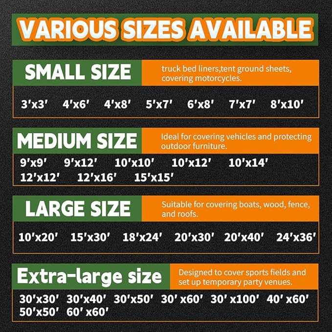 Tarps Heavy Duty Waterproof 12x16 Feet, 10Mil Multipurpose Poly Tarp Cover with Metal Grommets and Reinforced Edges, Silver/Brown Tarp by RAINDEWAY