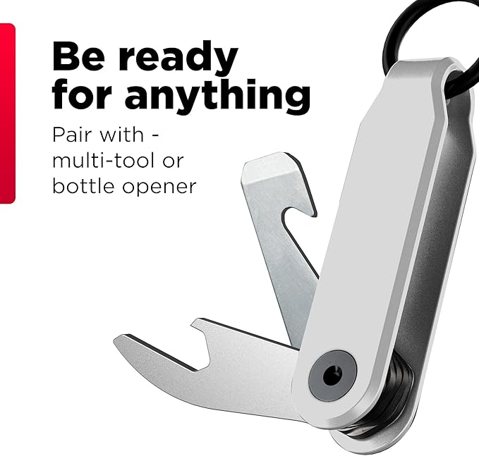 KeySmart Keychain Key Holder - Compact Key Organizer for Key Chain, EDC Key Chains, Key Ring Keychains