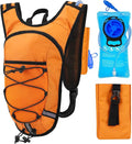 Lightweight Hydration Backpack 2L Water Bladder Pack for Running, Cycling, Hiking – Anti-Theft Water Backpack with Phone Holder, Trekking Pole Holder & Reflective Strips for Men & Women